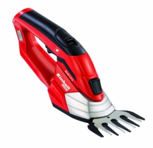 Einhell Akku Gras- und Strauchschere GE-CG 7,2 Li (7,2 V/1300 mAh, max. 85 min Betriebszeit, Schnittbreite Grasmesser/Strauchmesser 85/130 mm) -