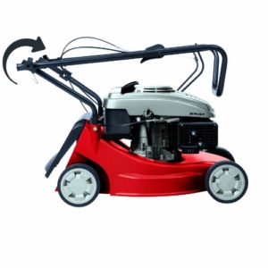 Einhell Benzin Rasenmäher GH-PM 40 P (1,6 kW, 40 cm Schnittbreite, 3-fache Schnitthöhenverstellung 32-62 mm, 45 l Fangsack) -