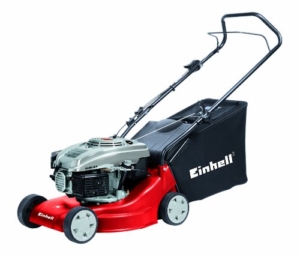 Einhell Benzin Rasenmäher GH-PM 40 P (1,6 kW, 40 cm Schnittbreite, 3-fache Schnitthöhenverstellung 32-62 mm, 45 l Fangsack) -